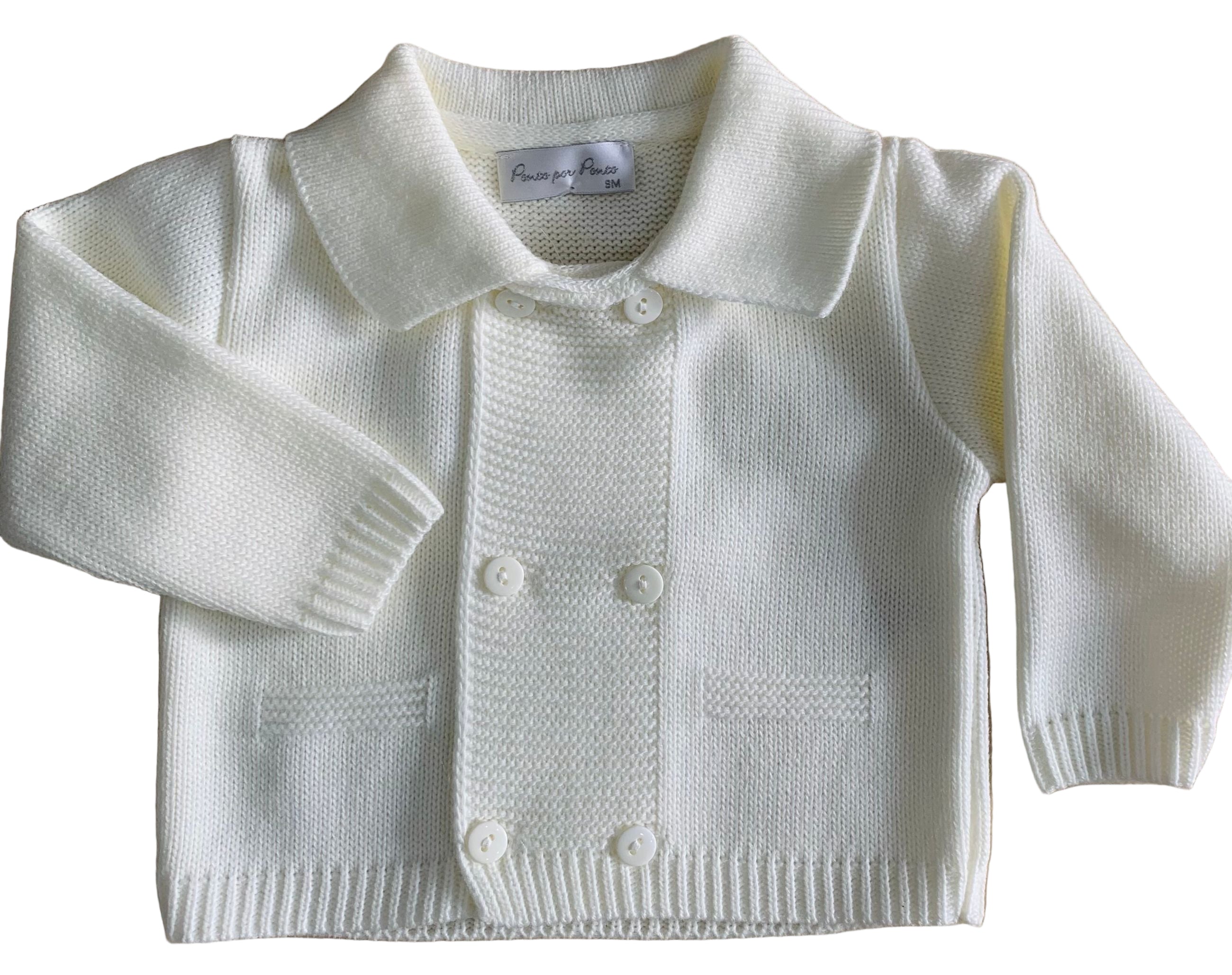 3/878 - cardigan - ponto por ponto