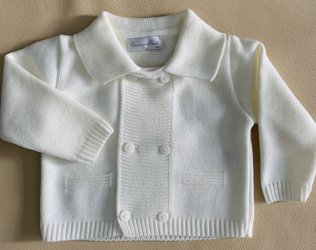 3/878 - cardigan - ponto por ponto