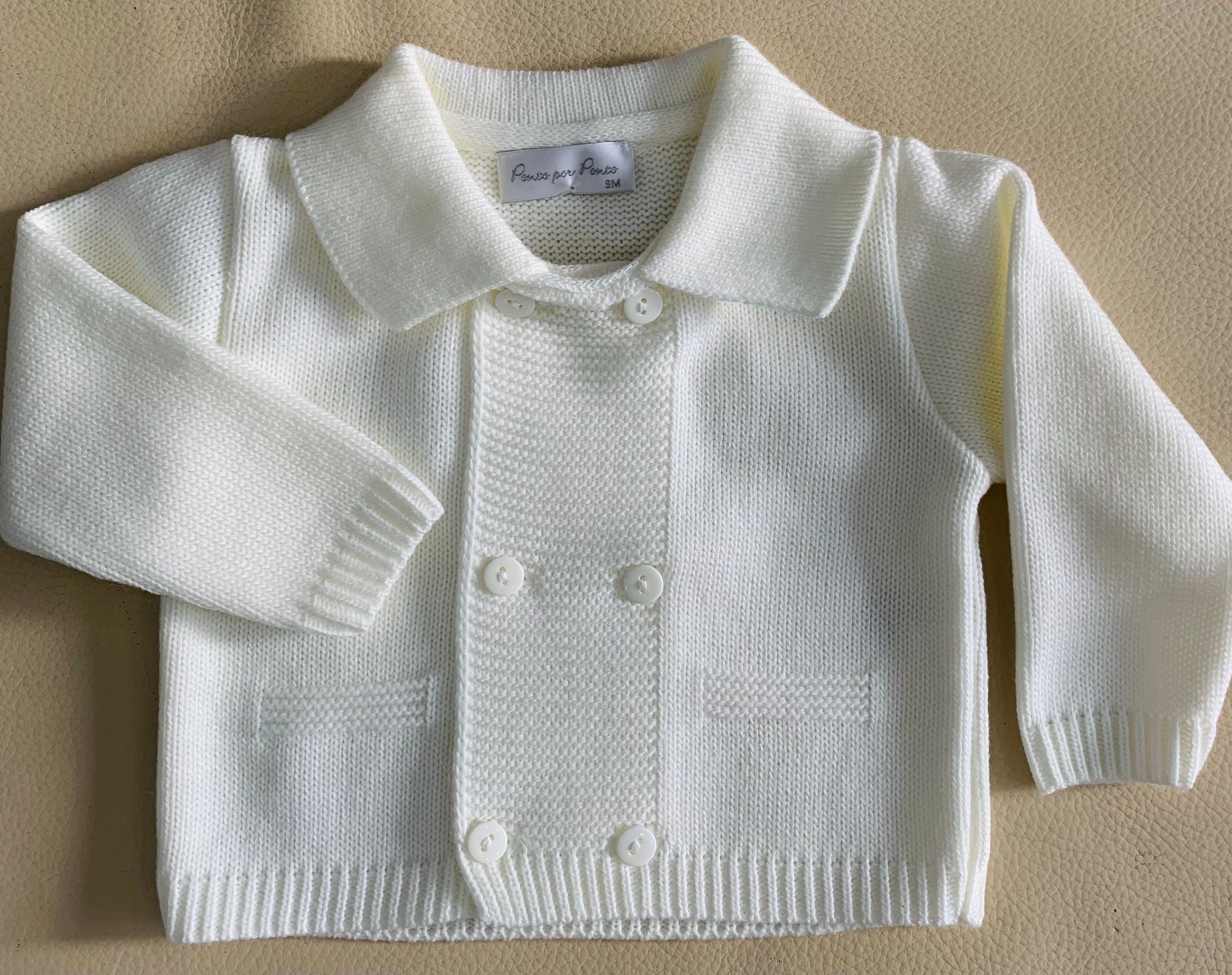 3/878 - cardigan - ponto por ponto