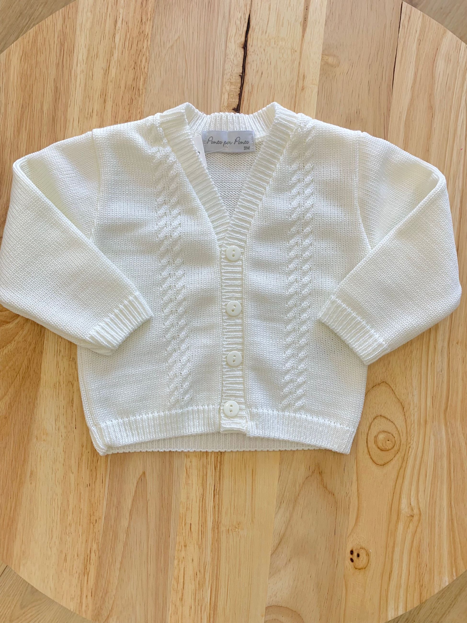 3/858 - cardigan - ponto por ponto
