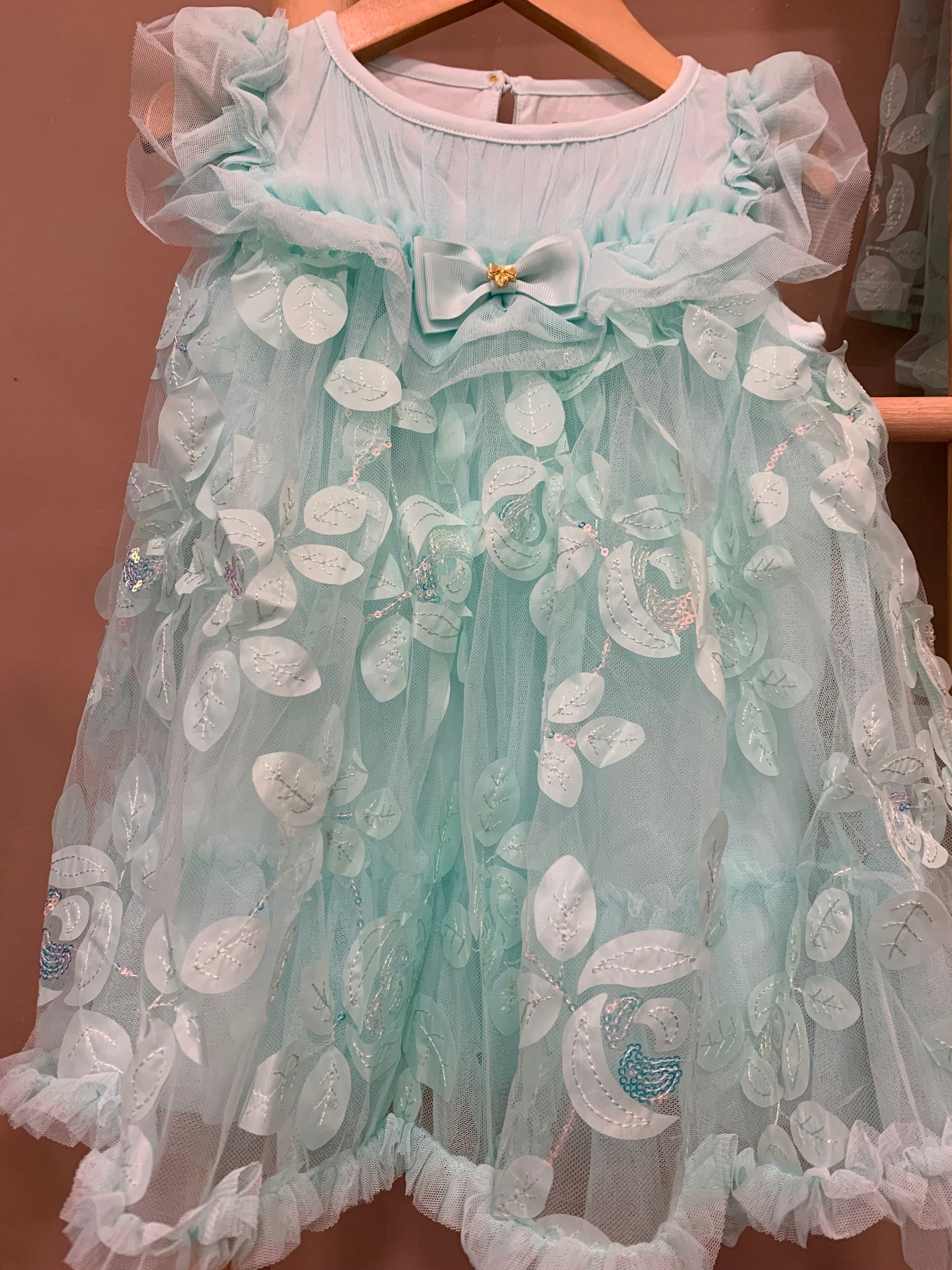 DOMINIQUE EMBROIDERED 3D BUS BABY DRESS - Abiti - Angel's face