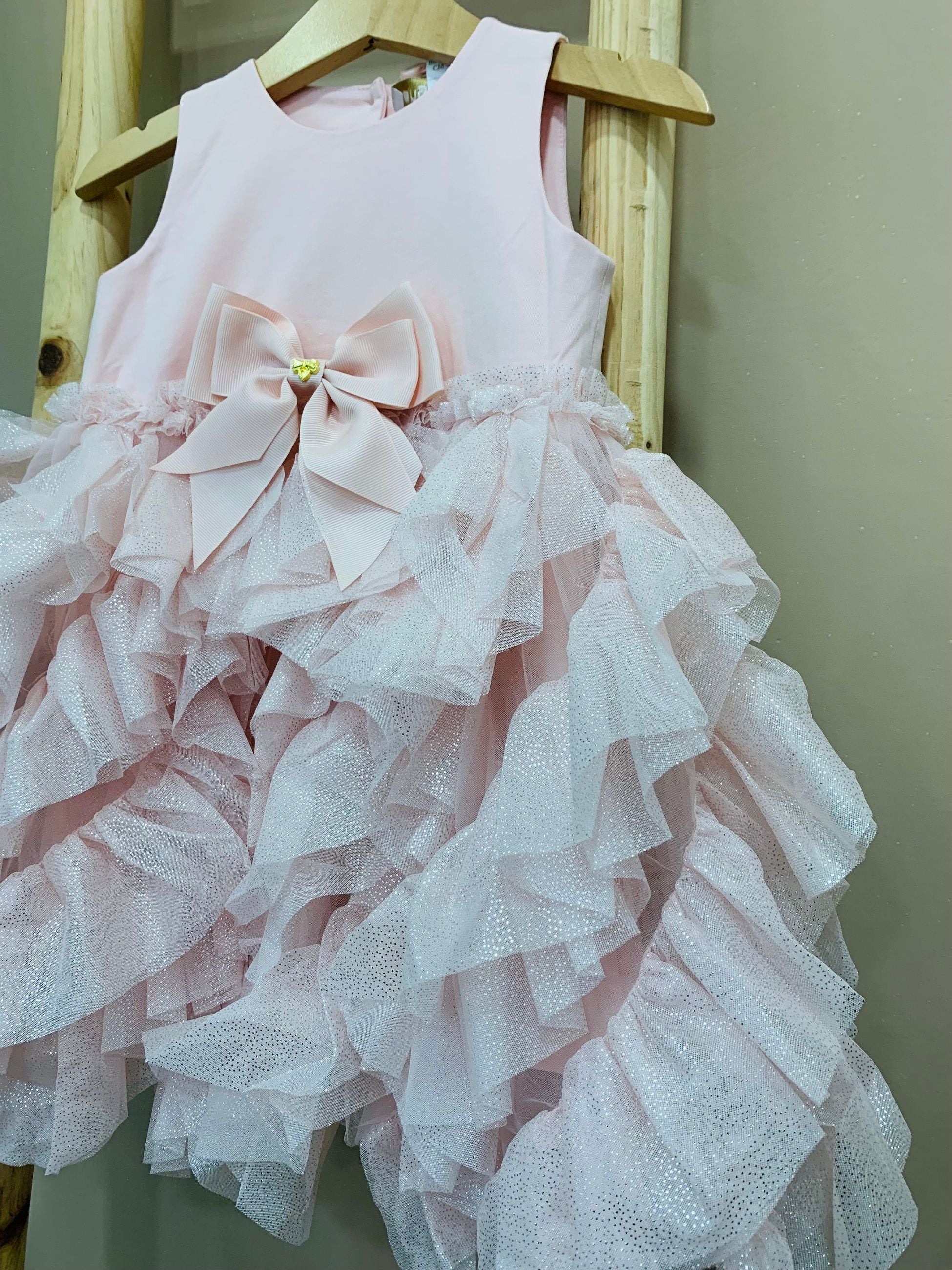 CASCADE WATERFALL SPARKLE TULLE BABY DRESS - abito - Angel's face