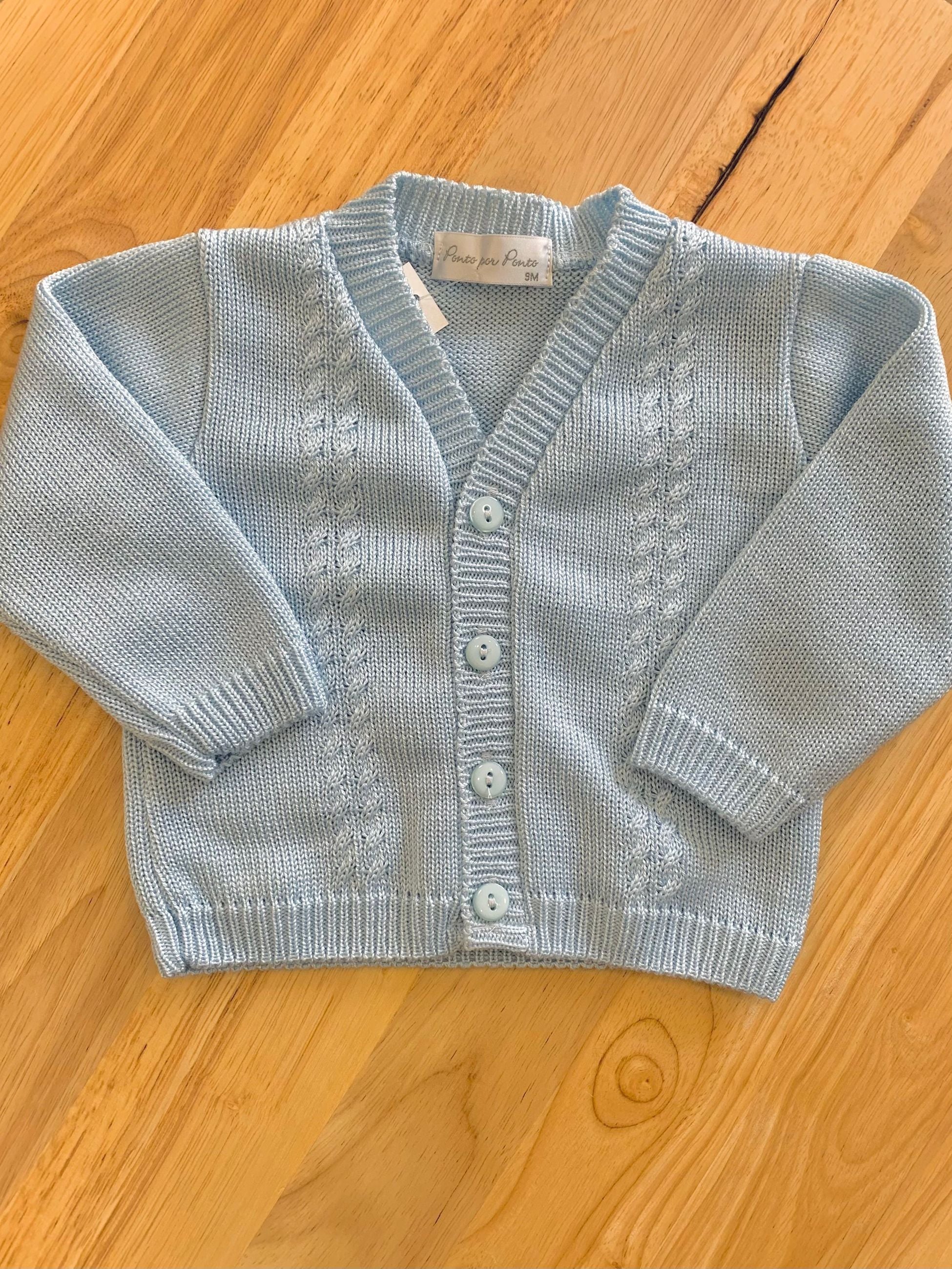 3/858 - cardigan - ponto por ponto