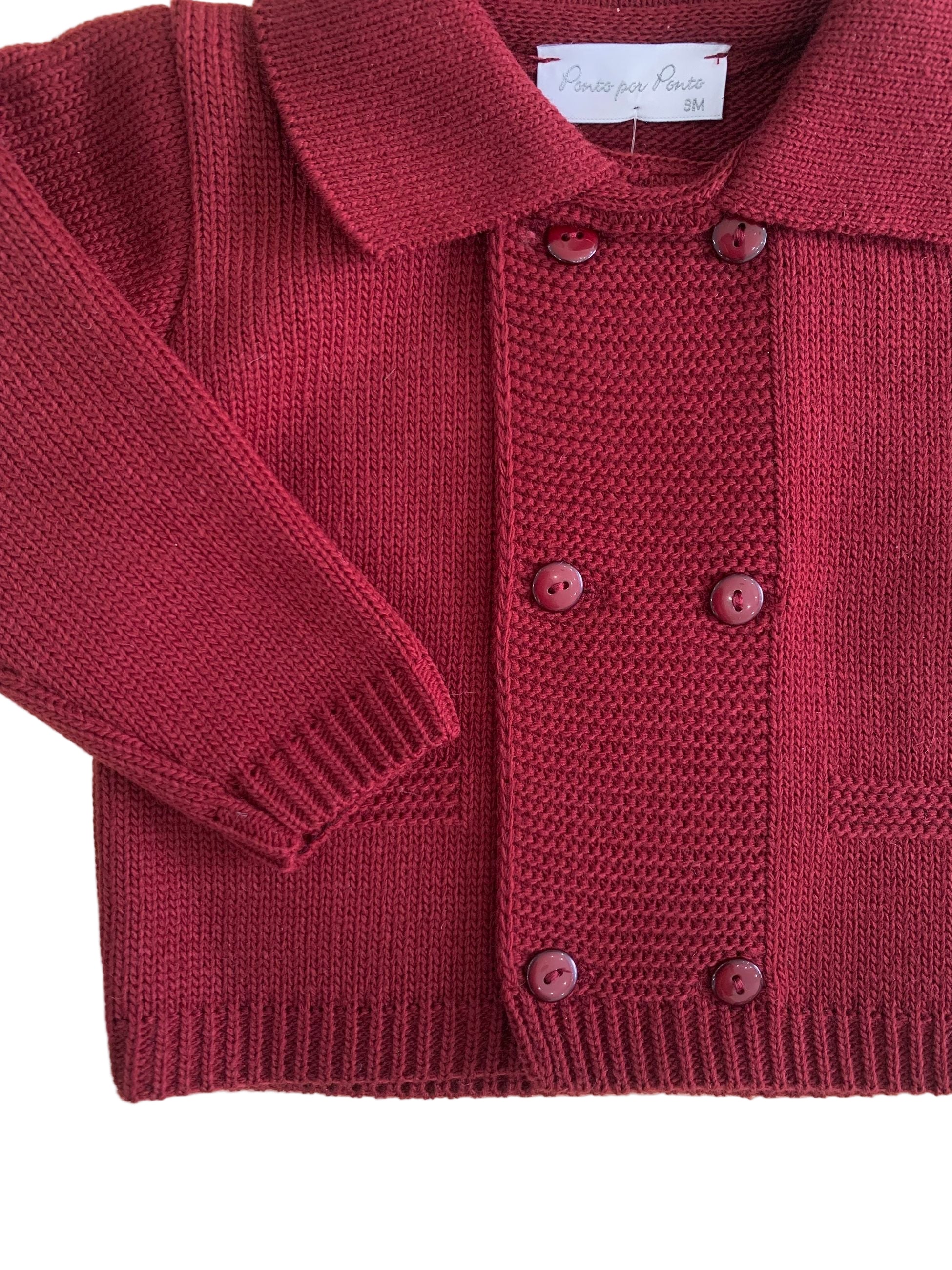 3/878 - cardigan - ponto por ponto