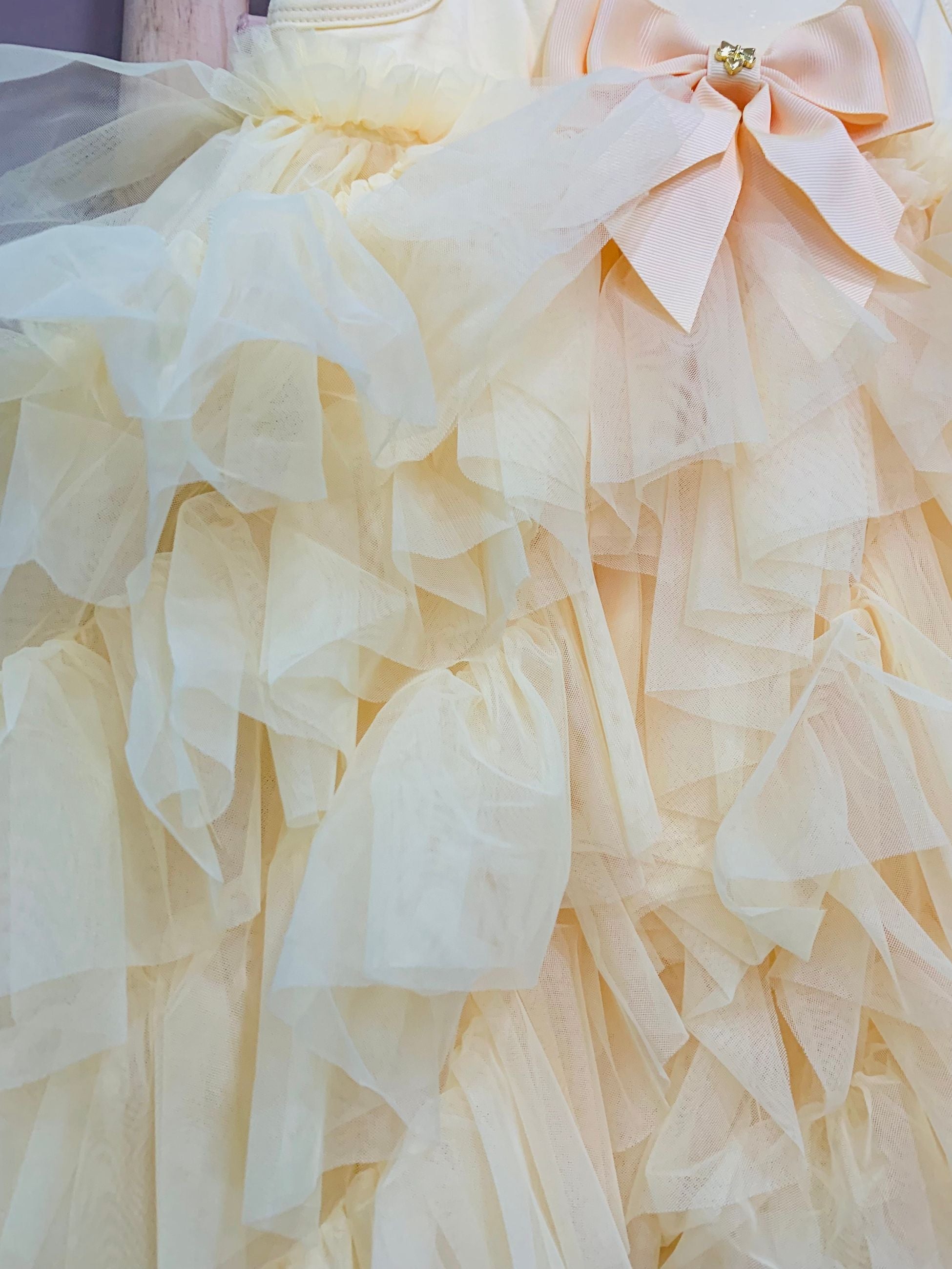 CASCADE WATERFALL TULLE STRAPPY DRESS - abito - Angel's face