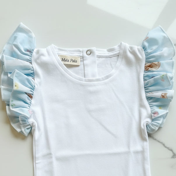 GIRL T-SHIRT RABBIT BLUE -  - maia pata