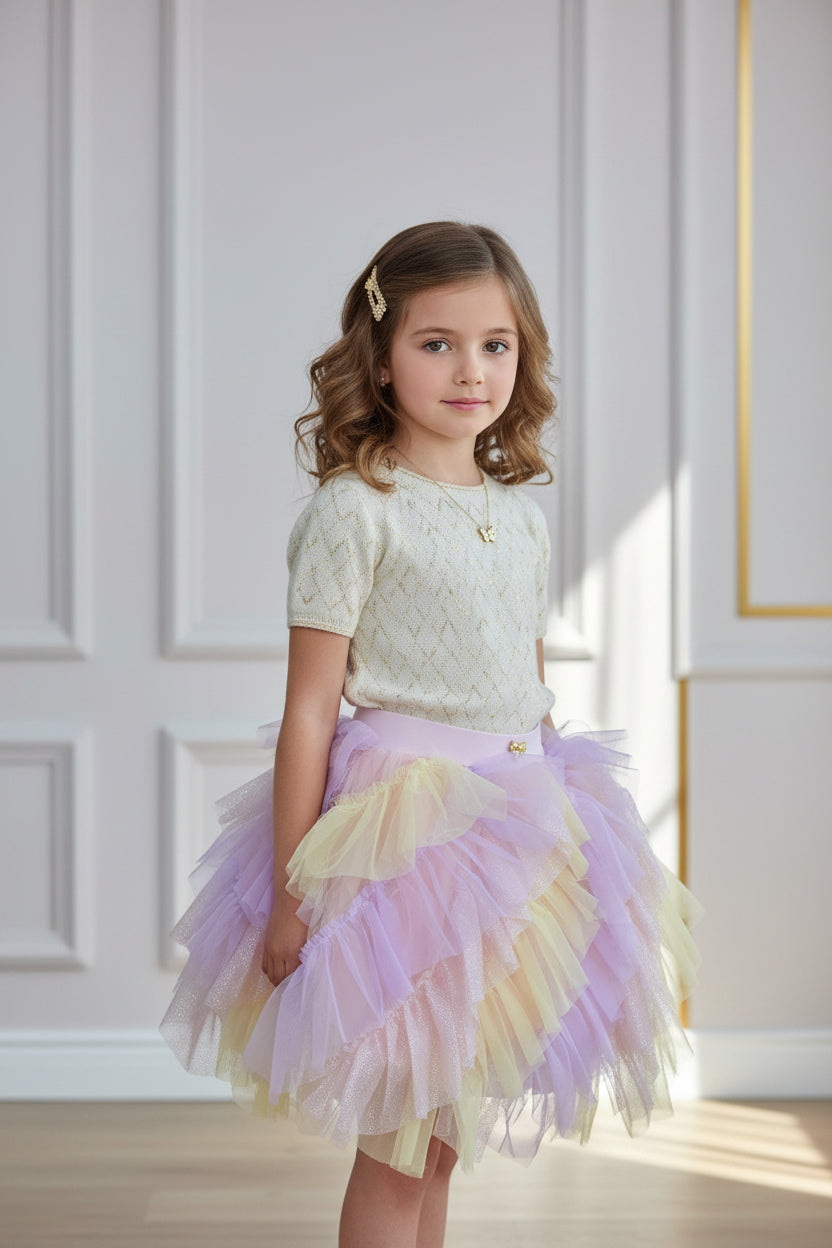 ADVA MULTI COLOUR TULLE SKIRT - gonna - Angel's face