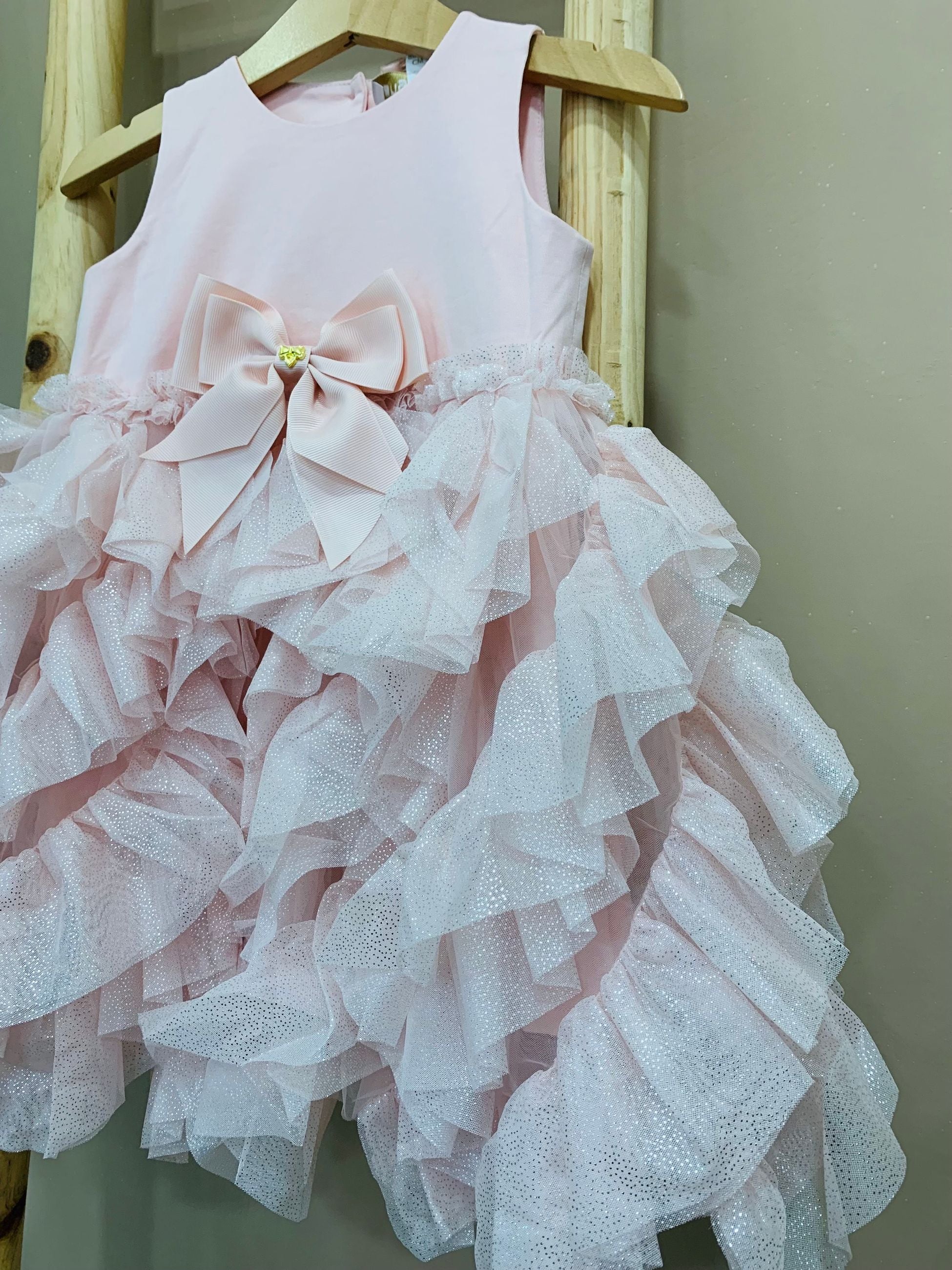 CASCADE WATERFALL SPARKLE TULLE BABY DRESS - abito - Angel's face