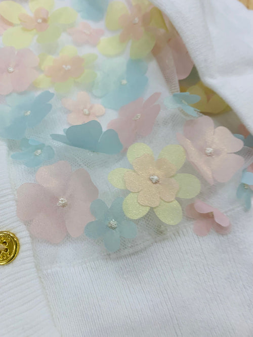 CHRIS 3D MULTI FLOWER CARDIGAN - cardigan - Angel's face