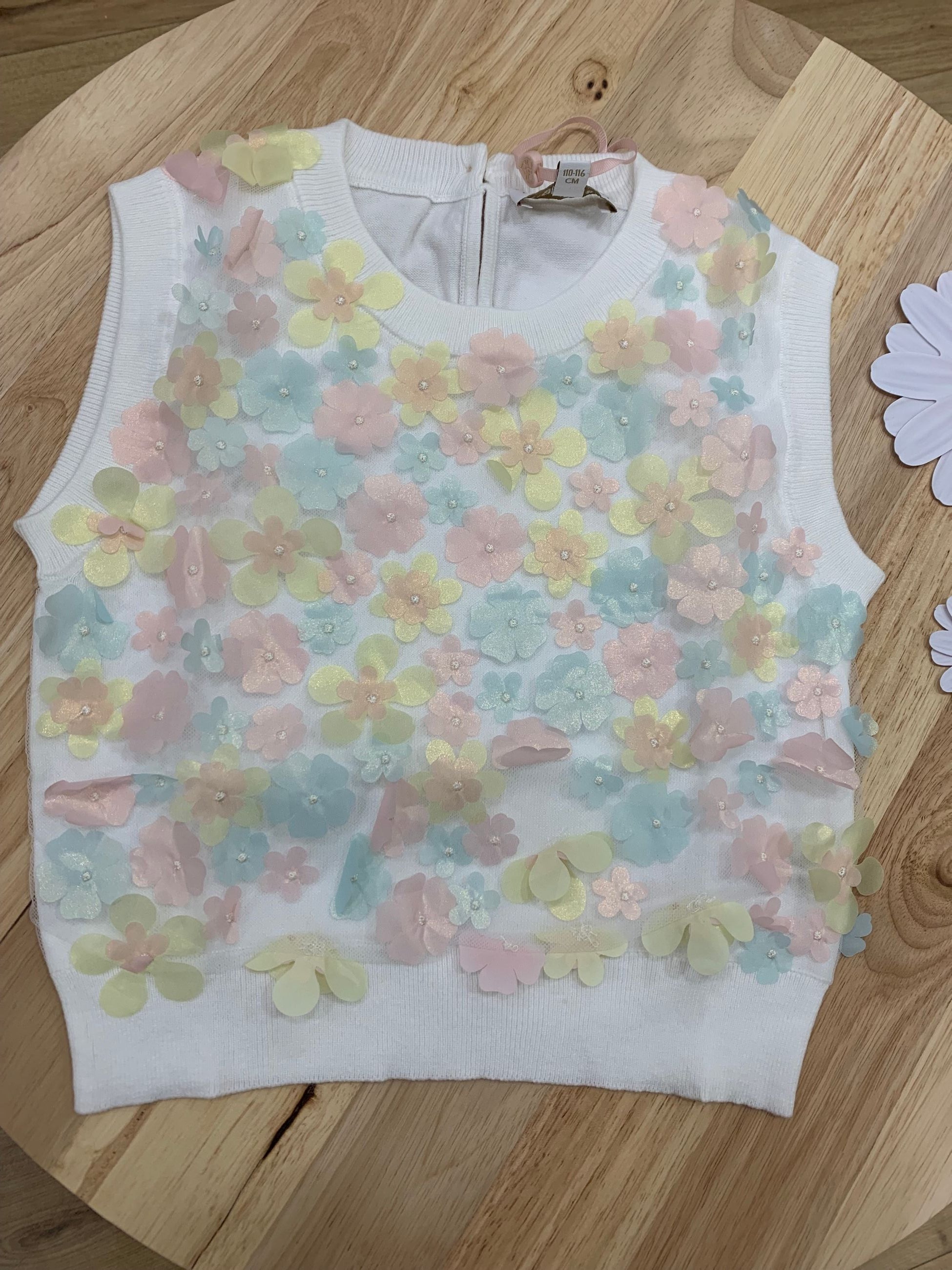 morag 3D MULTI FLOWER TOP - TOP - Angel's face