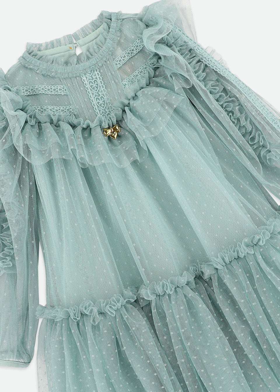 brandice spotted tulle dress duck egg - abito - Angel's face