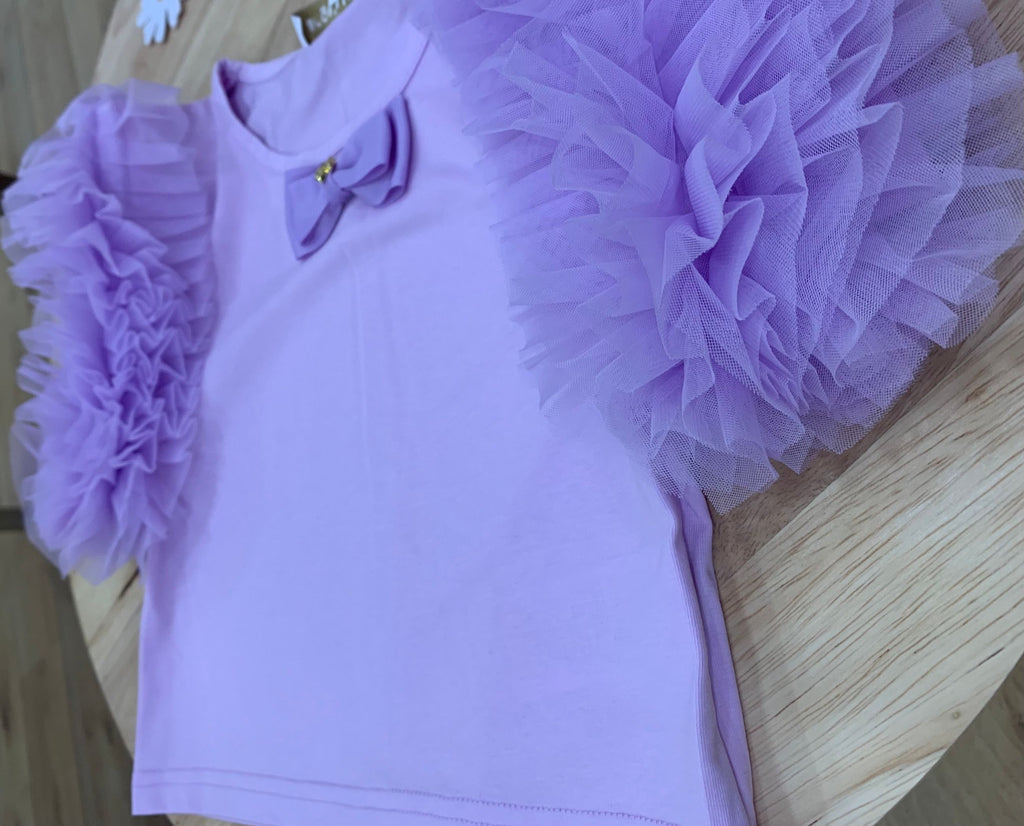 LESSI PUFF TULLE SLEEVE TOP - TOP - Angel's face
