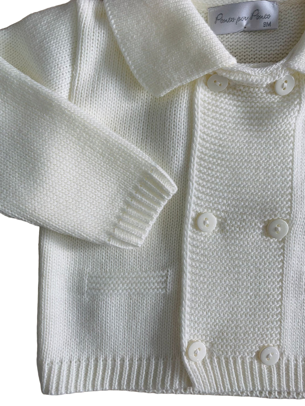 3/878 - cardigan - ponto por ponto