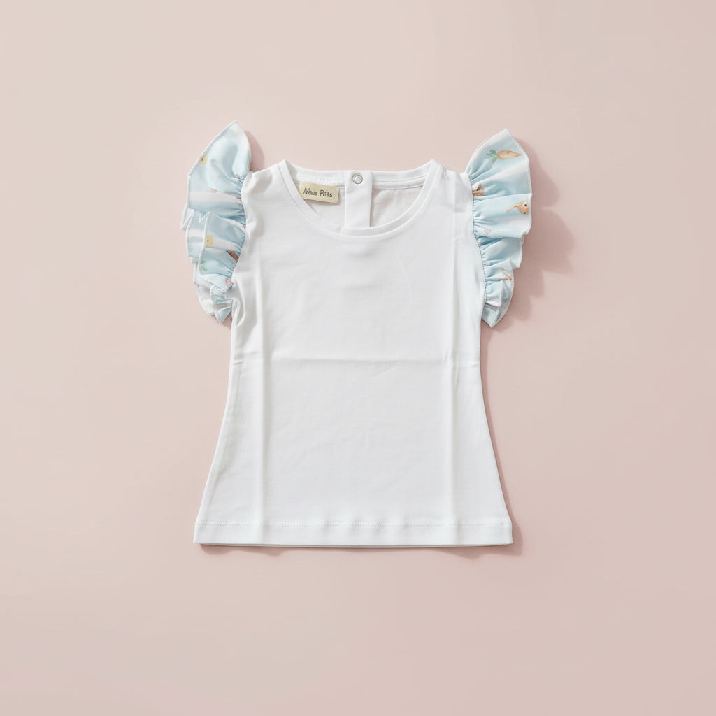 GIRL T-SHIRT RABBIT BLUE -  - maia pata