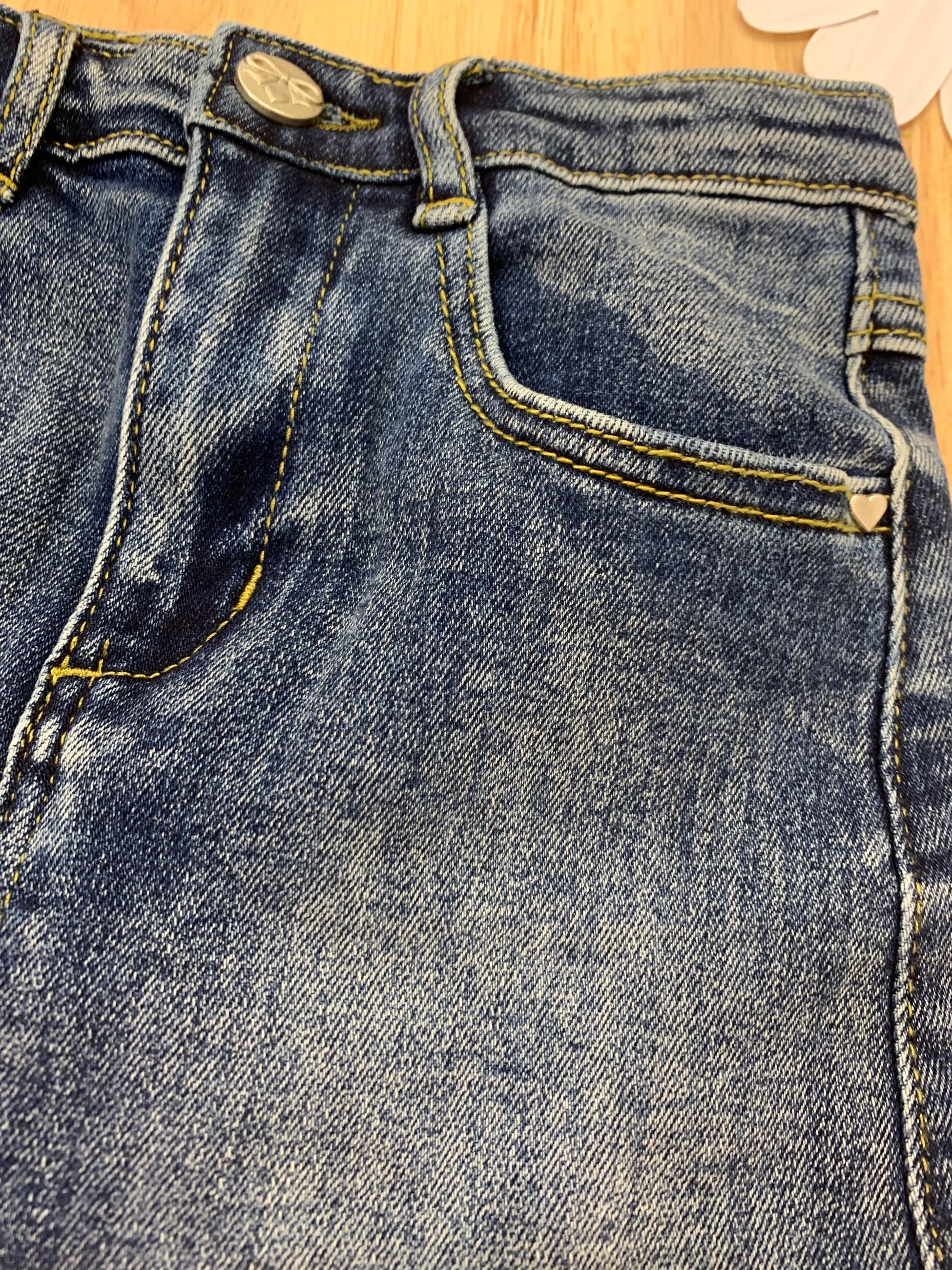 GIGI TULLE  TRIM DENIM SKIRT - gonna - Angel's face
