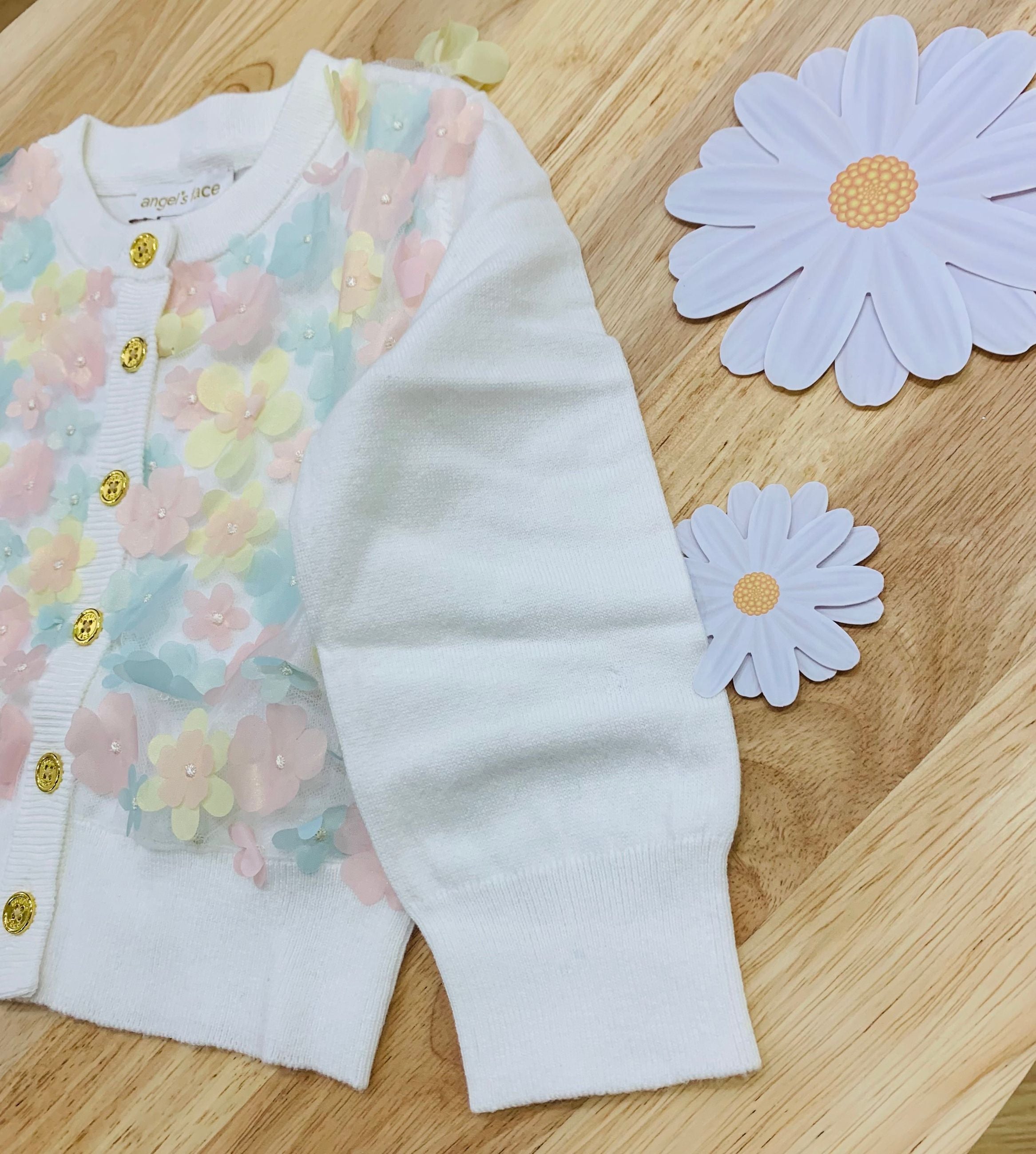 CHRIS 3D MULTI FLOWER CARDIGAN - cardigan - Angel's face
